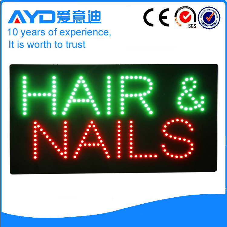 AYD Unique Design LED Hair&Nails Sign
