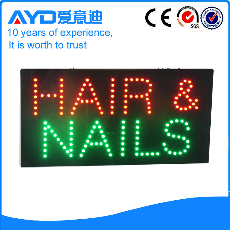 AYD Unique Design LED Hair&Nails Sign