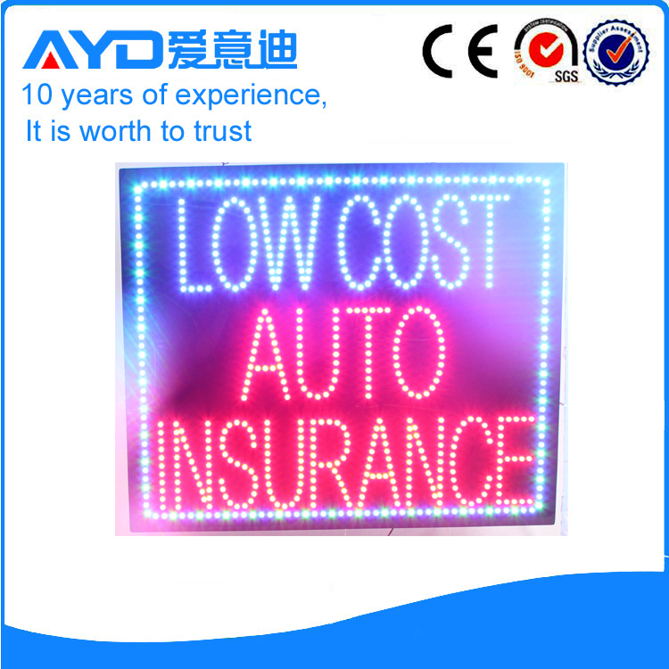 AYD Low Cost Auto Insurance Sign