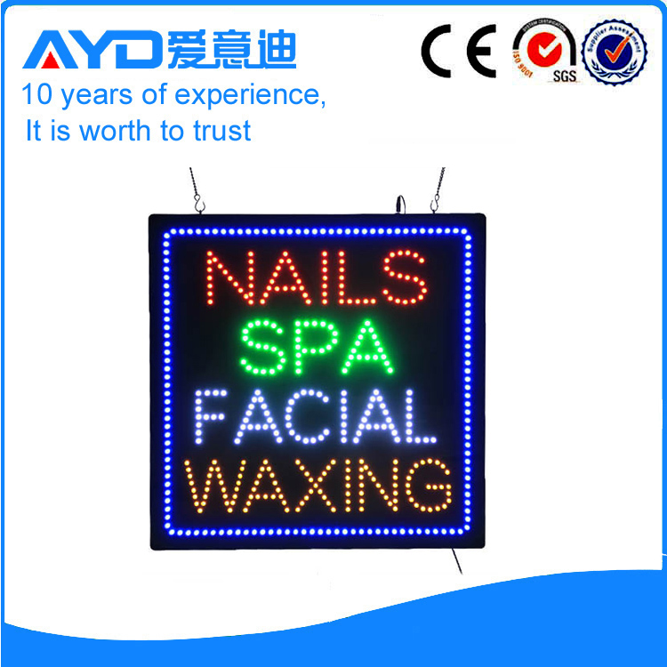 AYD LED Nails Spa Facial Waxing Sign