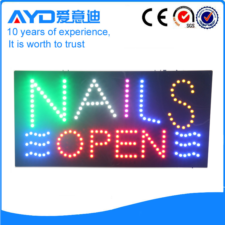 AYD LED Nails Open Sign