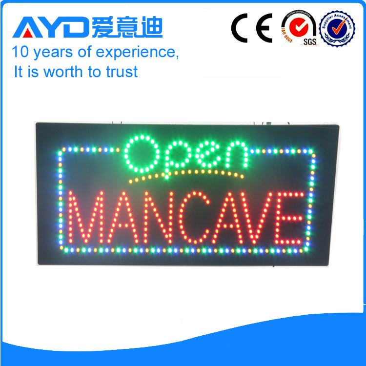 AYD LED Open Mancave Sign