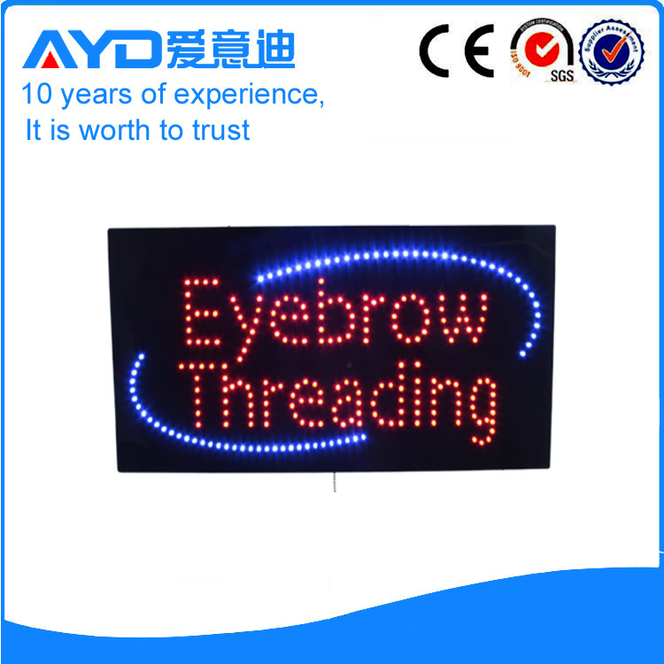 Hidly Bright LED EYEBROW THREADING Signs HSE0099