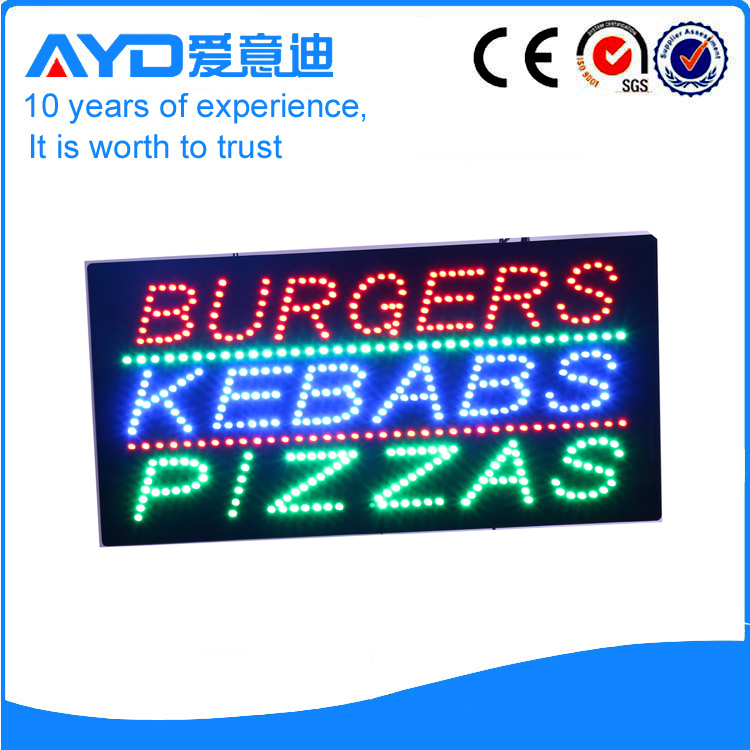 AYD LED Burgers Kebabs Pizzas Sign