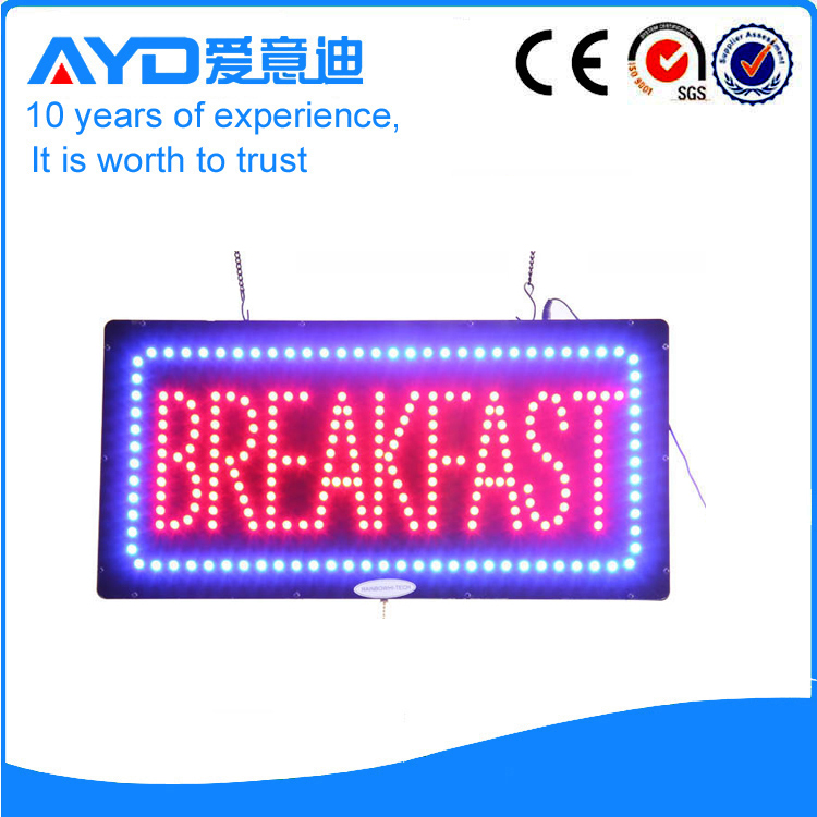 AYD Good Price LED Breakfast Sign