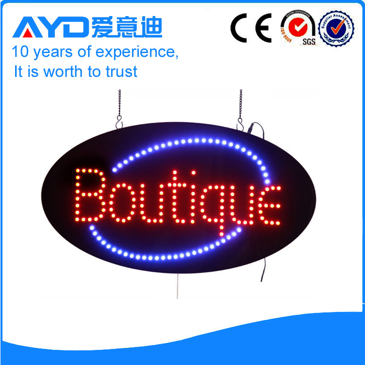 AYD Good Price LED Boutique Sign