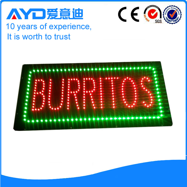 AYD Good Price LED Burritos Sign