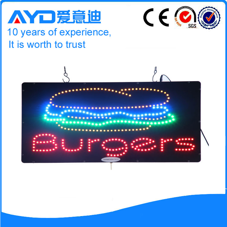 AYD Good Price LED Burgers Sign