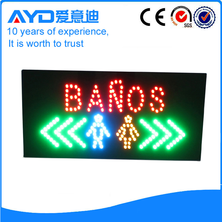 Indoor Good Design LED Banos Sign