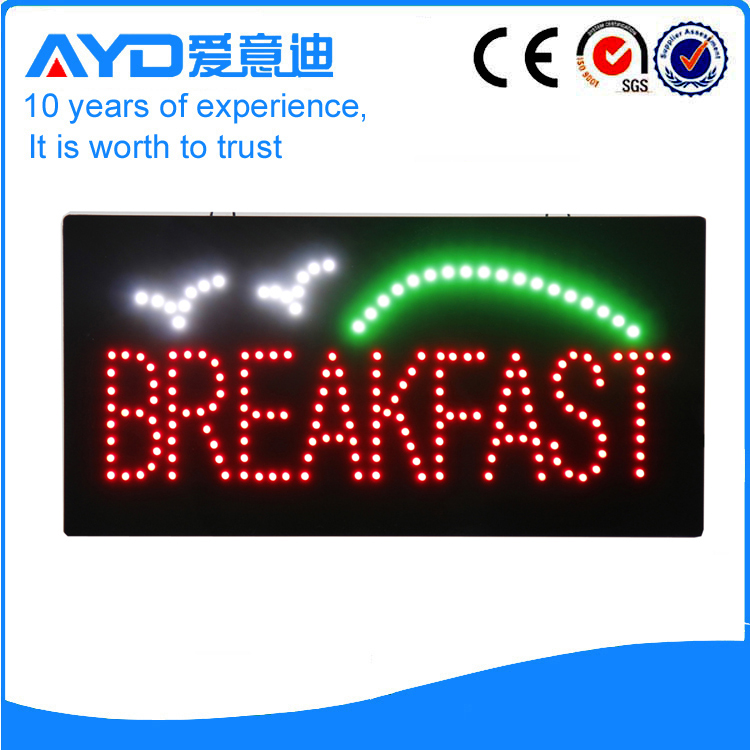 Indoor Good Price LED Breakfast Sign