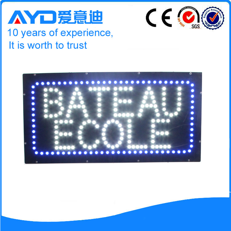 Indoor Good Price LED Bateau Ecole Sign