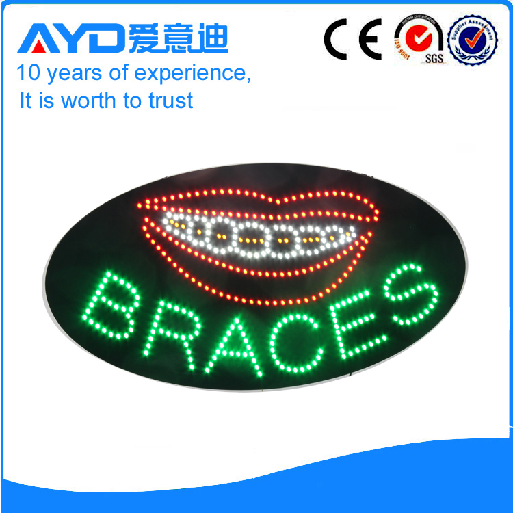 Indoor Good Price LED Braces Sign