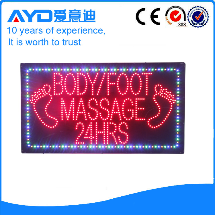 Indoor LED Body/Foot Massage 24Hrs Sign