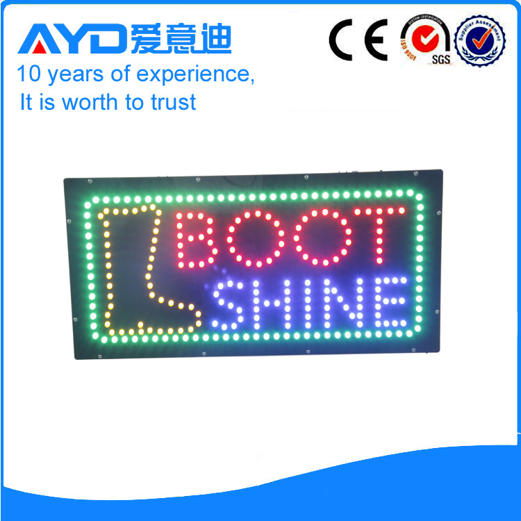 Indoor LED Boot Shine Sign