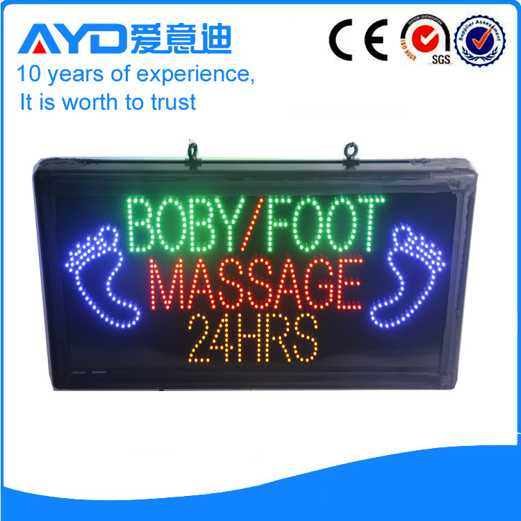Indoor LED Body/Foot Massage 24Hrs Sign