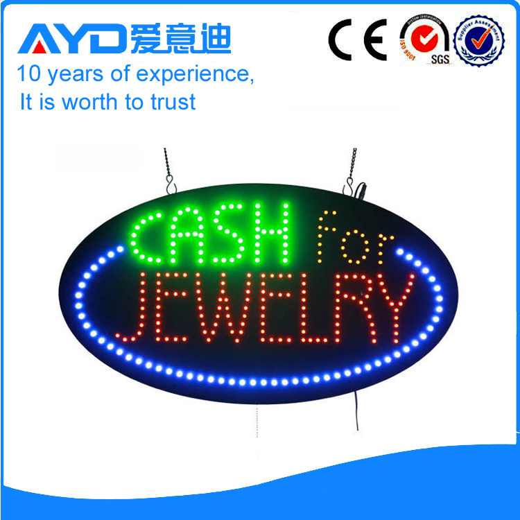 AYD LED Cash For Jewelry Sign