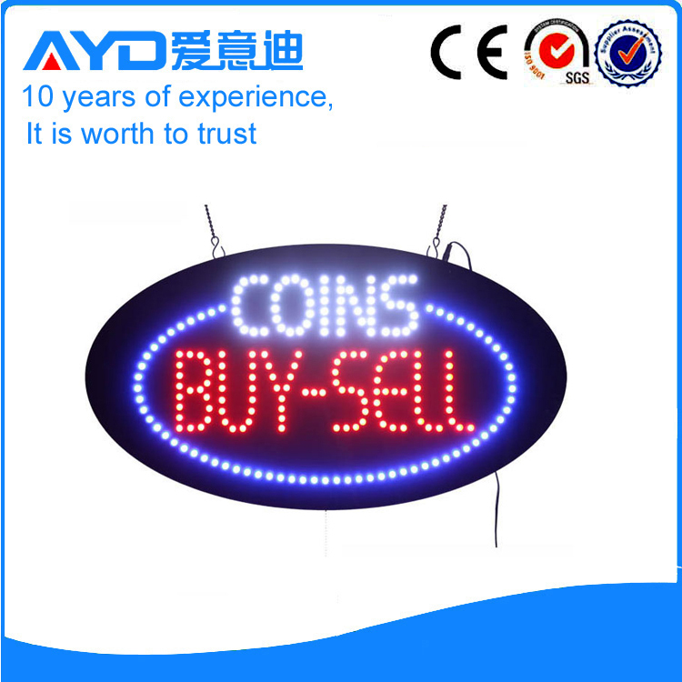 AYD Good Price LED Coins Buy-Sell Sign