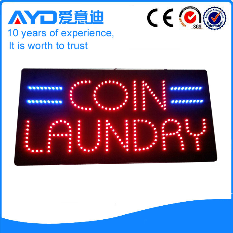 AYD Good Price LED Coin Laundry Sign