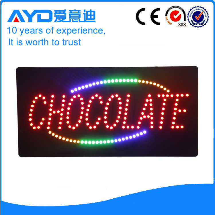 AYD Good Price LED Chocolate Sign