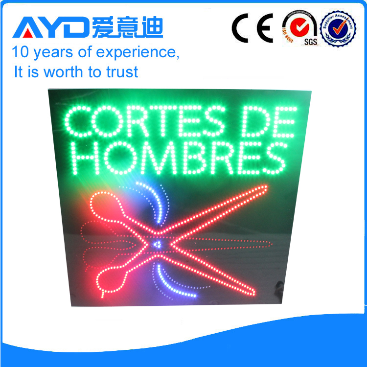 AYD LED Cortes De Hombres Sign