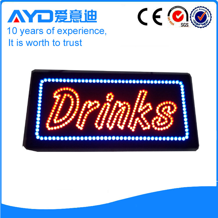 AYD Unique Design LED Drinks Sign