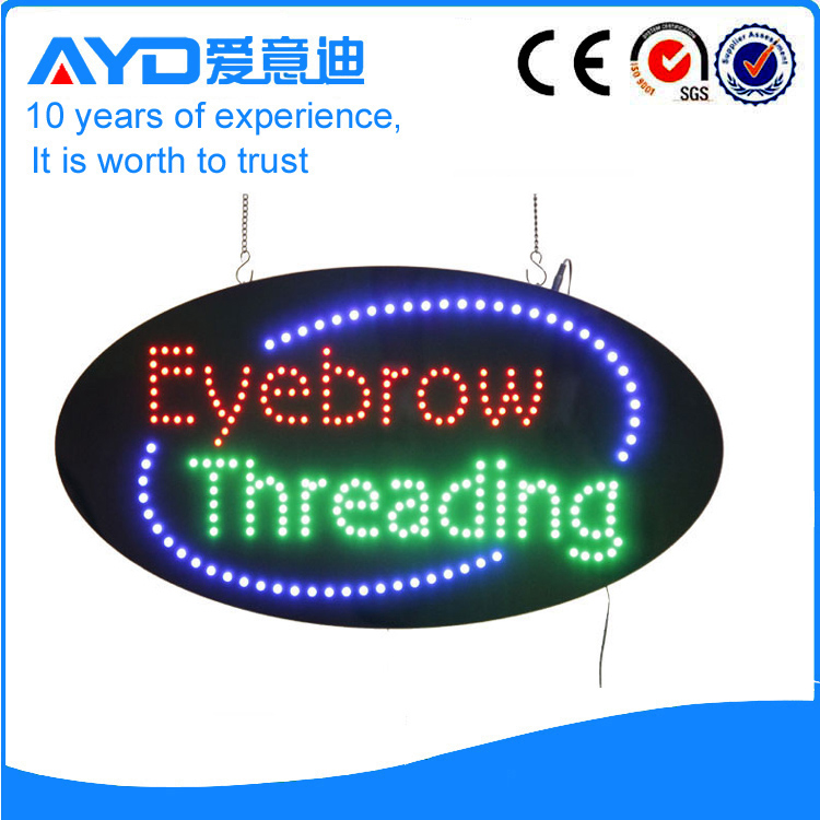 AYD Good Price LED Eyebrow Threading Sign