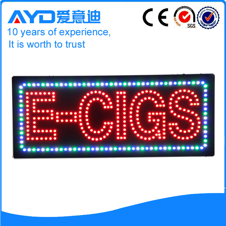 AYD Good Price LED E-Cigs Sign