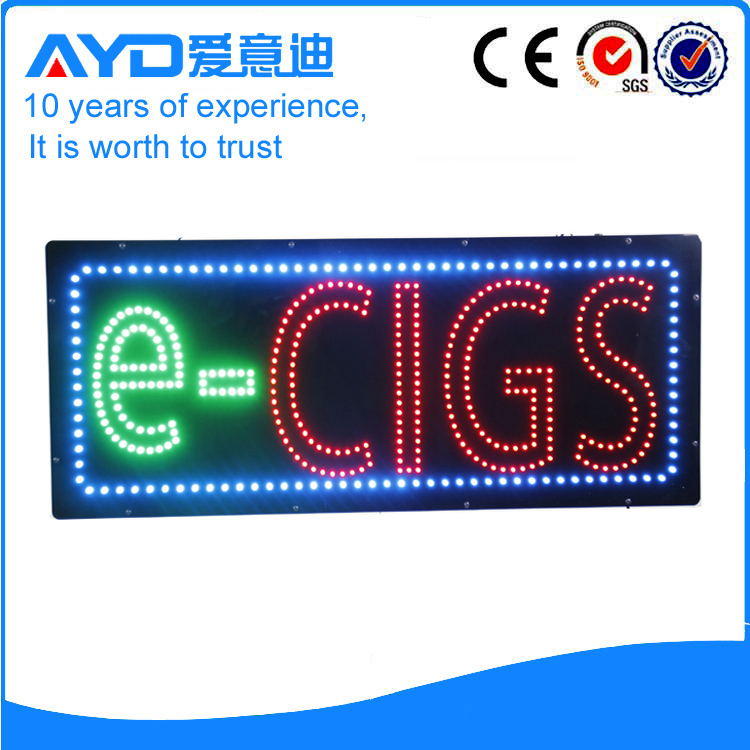 AYD Good Price LED E-Cigs Sign