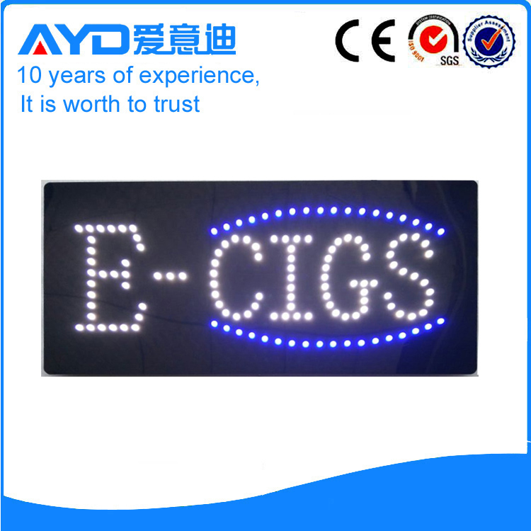 AYD Good Price LED E-Cigs Sign