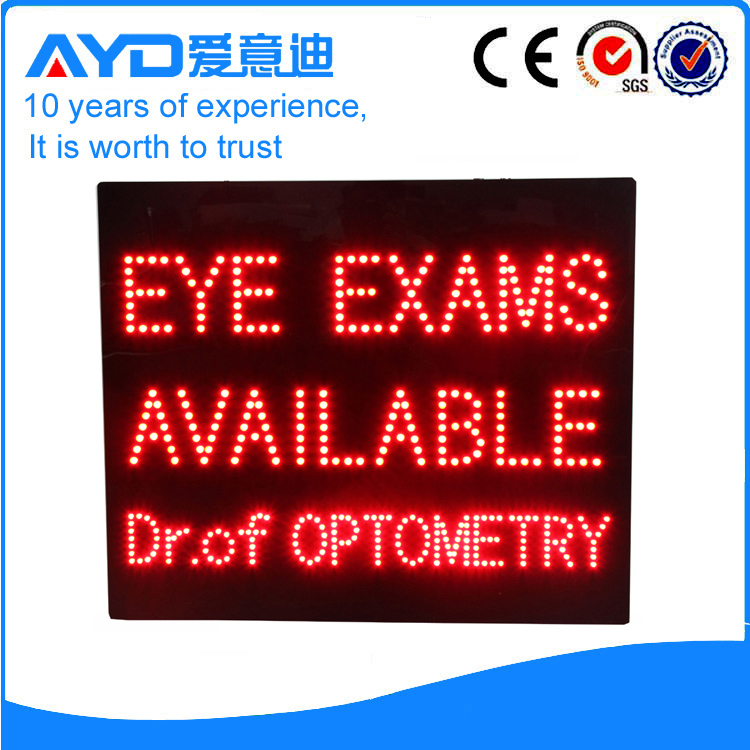 AYD Good Price LED Eye Exams Sign