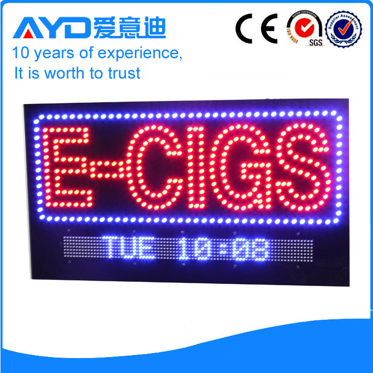AYD Good Price LED E-Cigs Sign