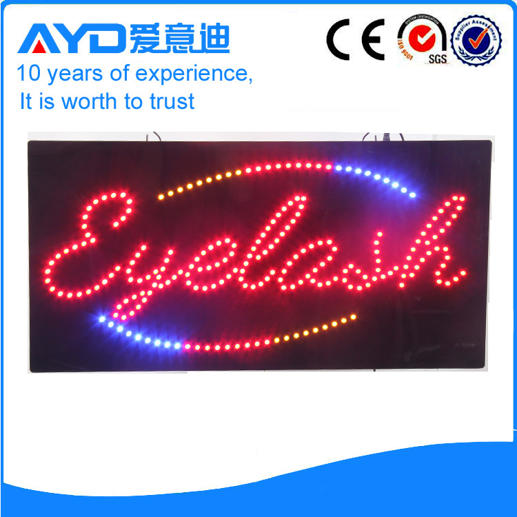 AYD Good Price LED Eyelash Sign