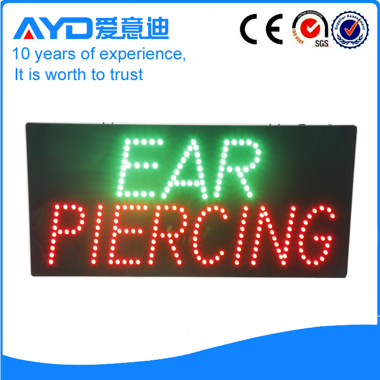 AYD Good Price LED Ear Piercing Sign