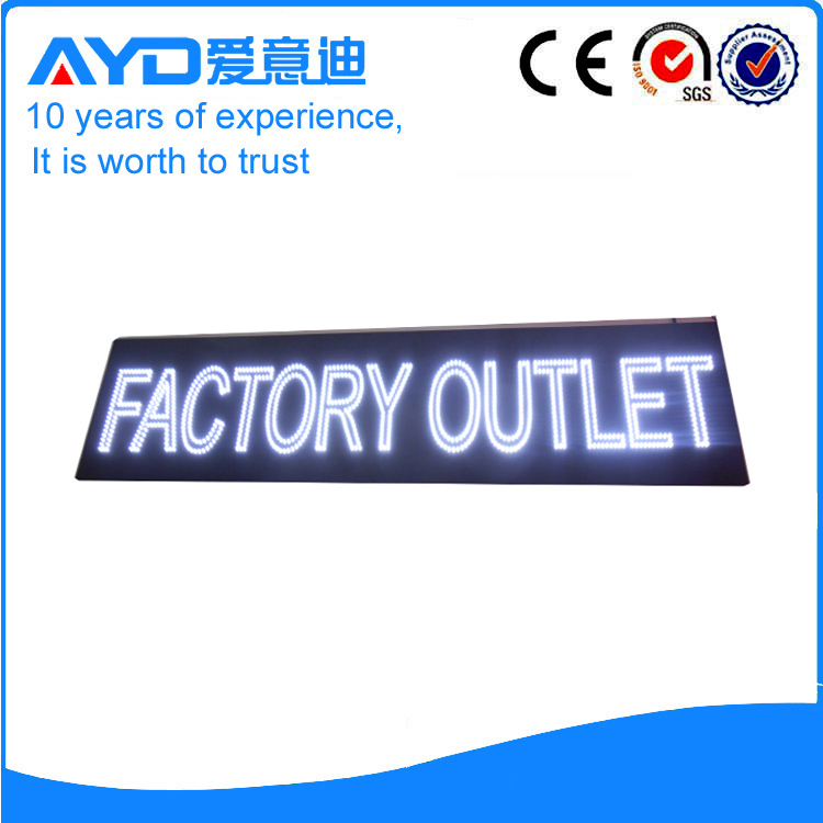 AYD LED Factory Outlet Sign
