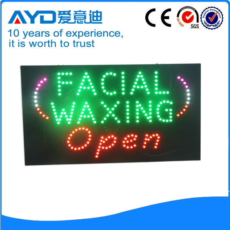 AYD LED Facial Waxing Open Sign