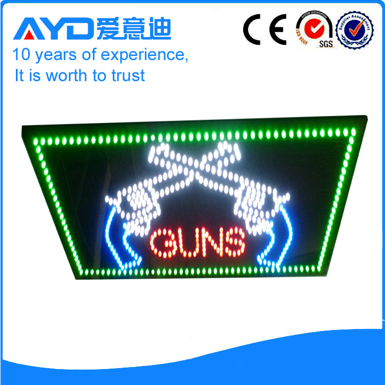 AYD Unique Design LED Guns Sign