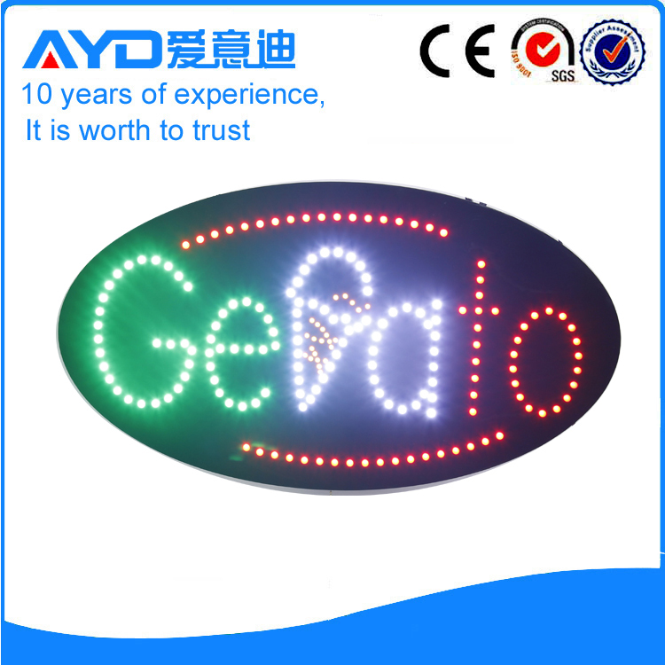 AYD Unique Design LED Gelato Sign