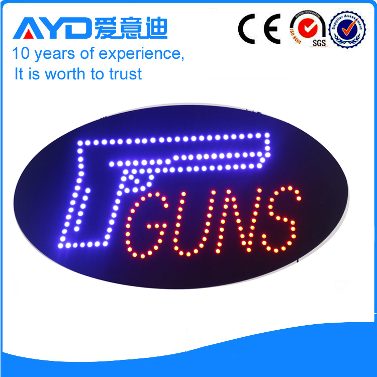 AYD Unique Design LED Guns Sign