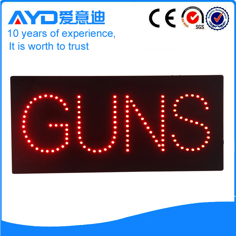 AYD Unique Design LED Guns Sign