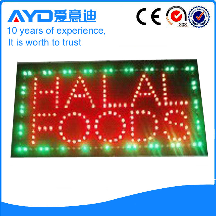 AYD Unique Design LED Halal Foods Sign