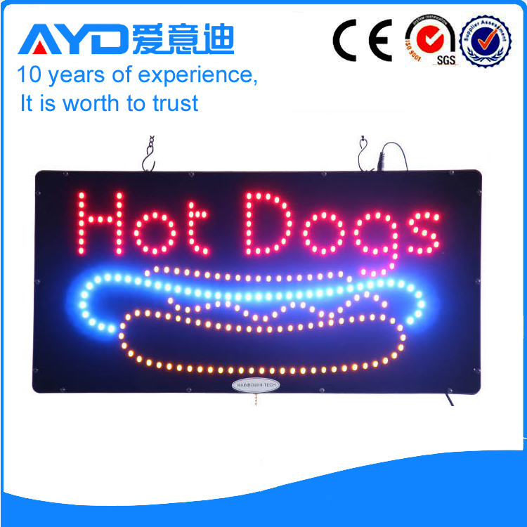 AYD Unique Design LED Hot Dogs Sign