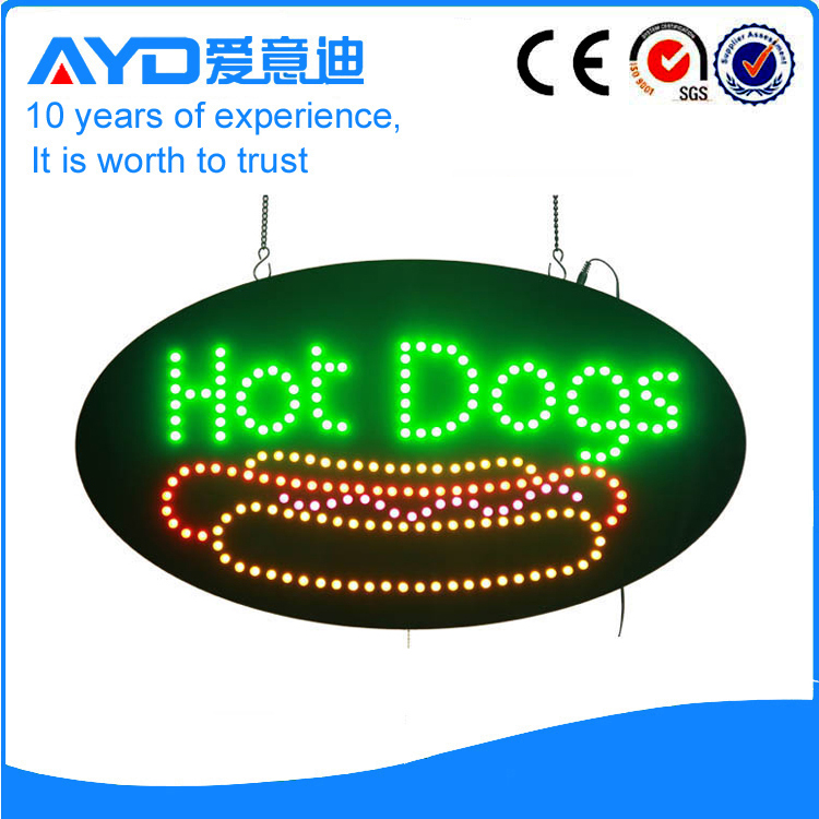 AYD Unique Design LED Hot Dogs Sign