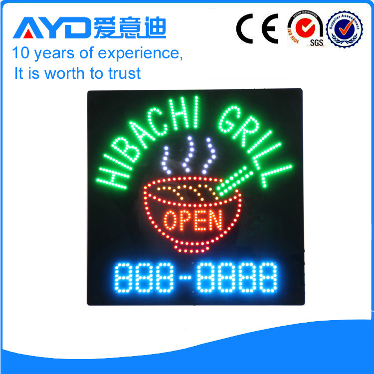 AYD LED Hibachi Grill Open Sign