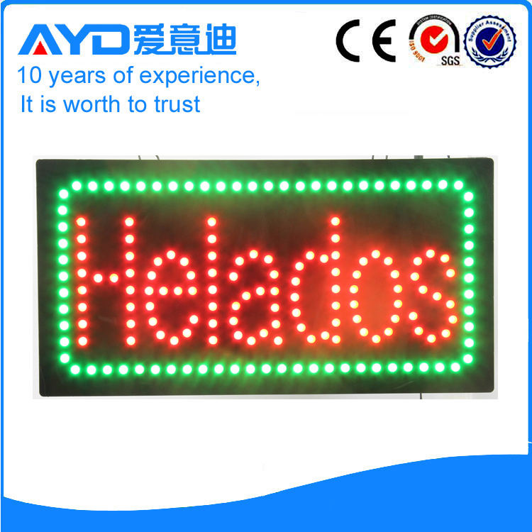 AYD Unique Design LED Helados Sign