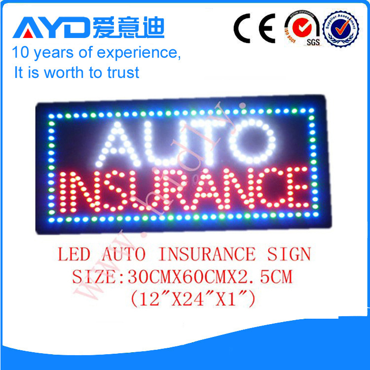 AYD Good Price LED Auto Insurance Sign