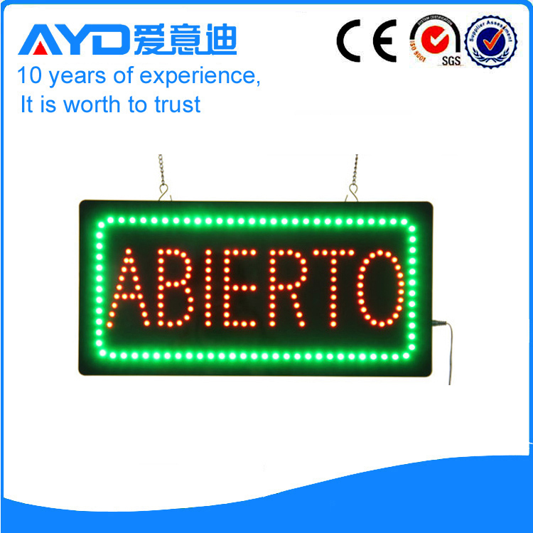 AYD Good Price LED Abierto Sign