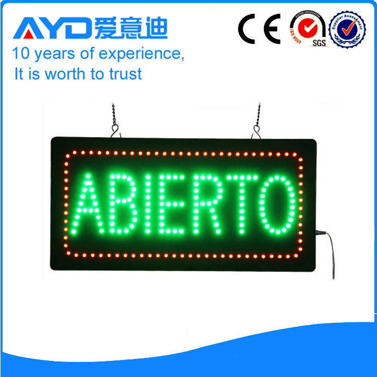 AYD Good Price LED Abierto Sign