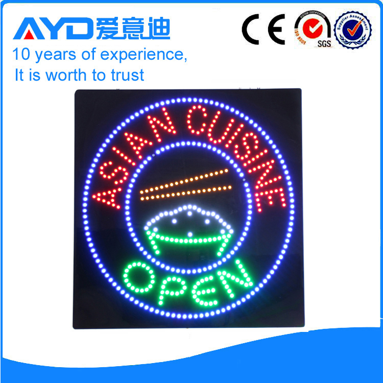 AYD Good Price LED Asian Cuisine Open Sign