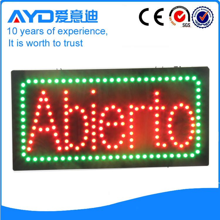 AYD Unique Design LED Abierto Sign