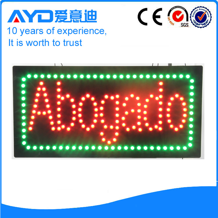 AYD Unique Design LED Abogado Sign